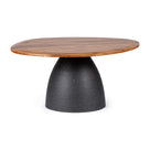 Couchtisch Stanley Natur | Mangoholz, organische Form, 86 × 76 cm