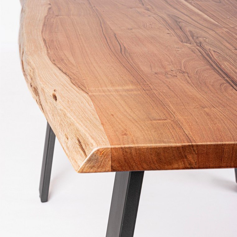 Esstisch Aron 160 × 90 cm von Bizzotto, Nahaufnahme von Material und Verarbeitung