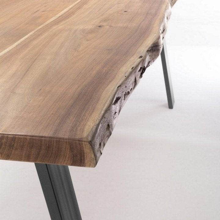 Esstisch Aron 200 × 95 cm von Bizzotto, Nahaufnahme von Material und Verarbeitung