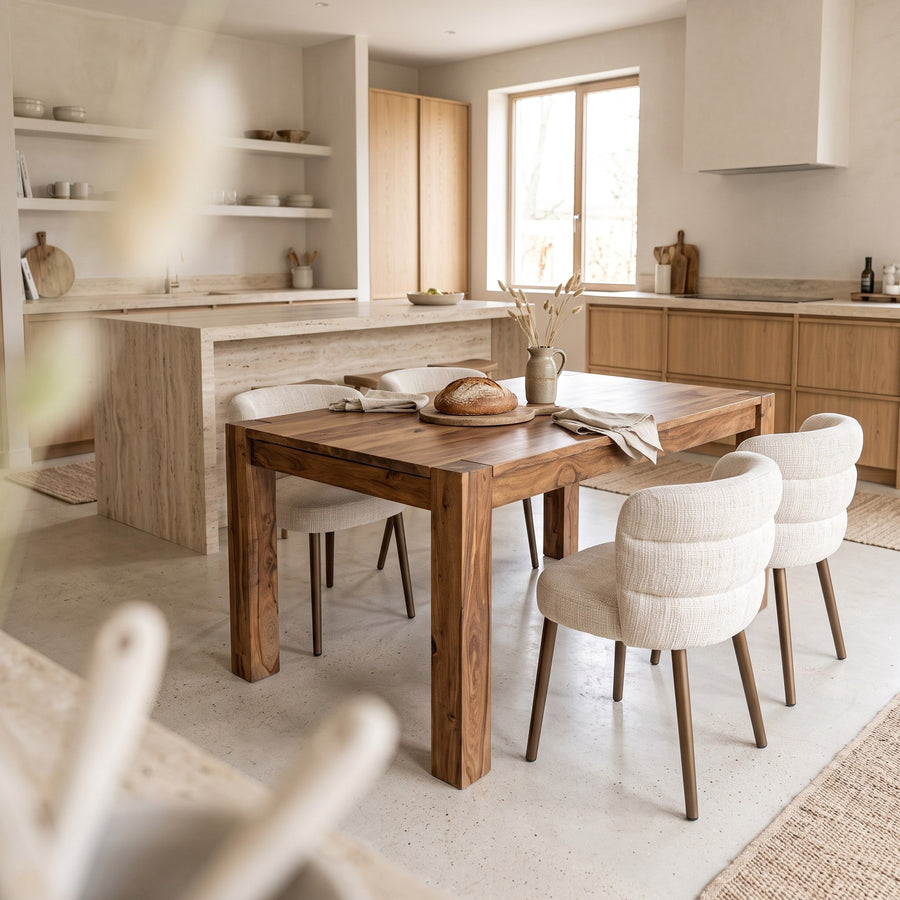 Ausziehtisch Salford 160-260 × 100 von Bizzotto in der Wohnküche