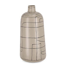 Flaschenvase Siva Beige 44,5 cm | Metall handverziert