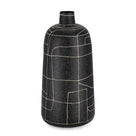 Flaschenvase Siva Schwarz 44,5 cm | Metall handverziert