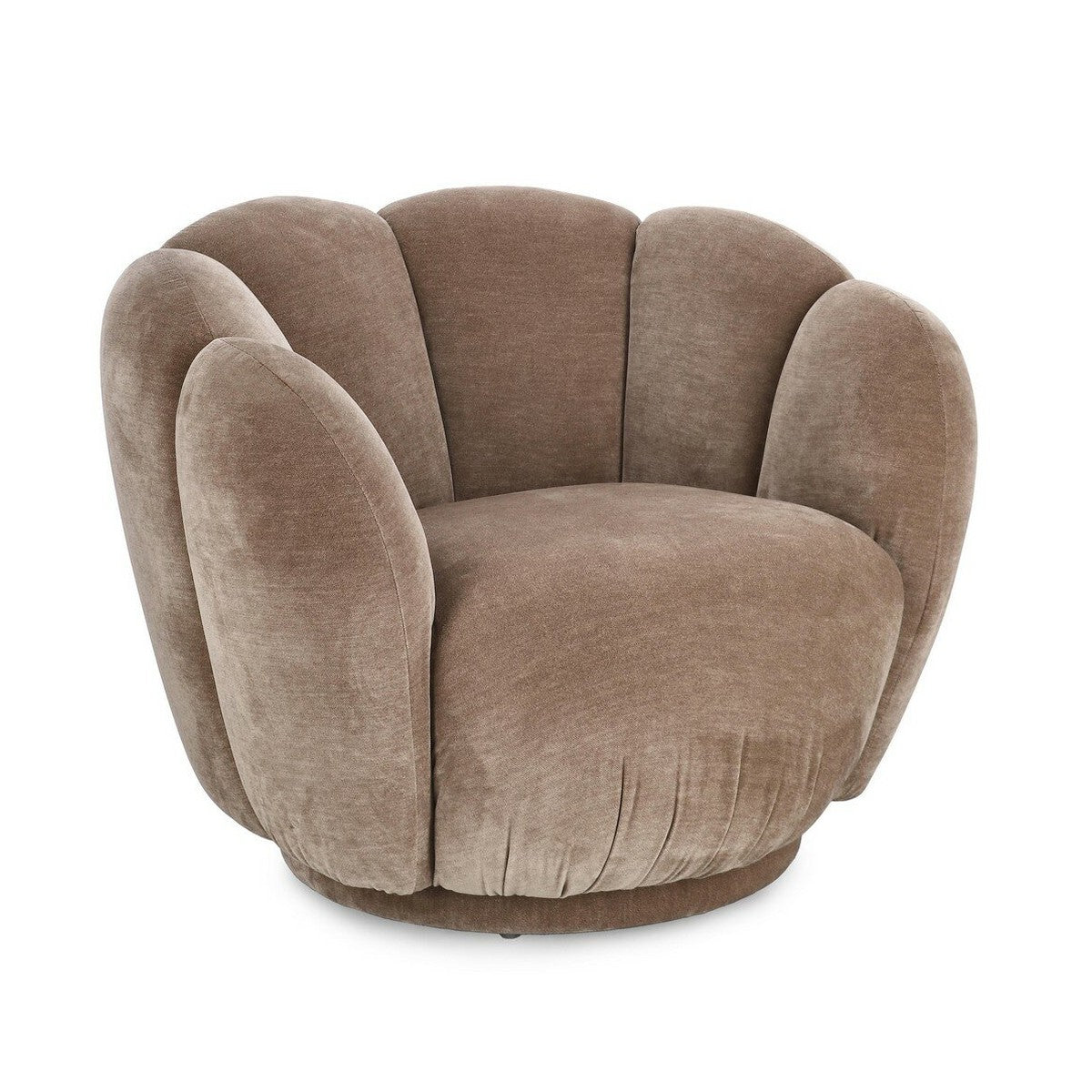 Loungesessel Tulip Biscuit von Bizzotto in Beige, runde Form, B 89 x T 82 x H 71 cm