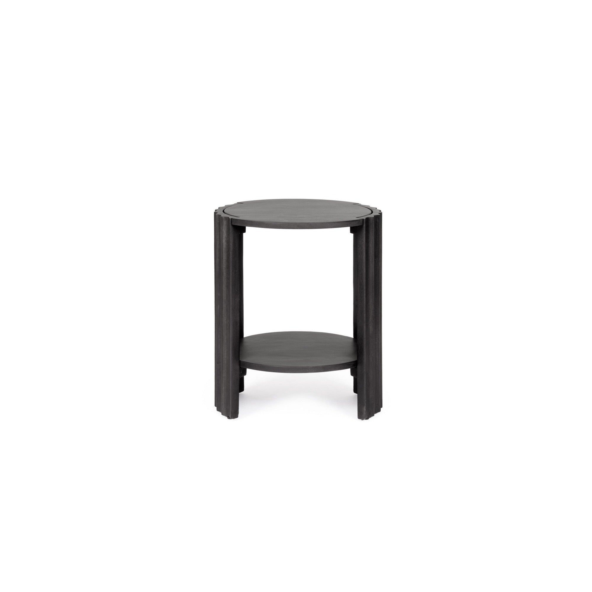 Nachttisch Orissa Schwarz von Bizzotto – Mangoholz, Detail, im STUFF Shop