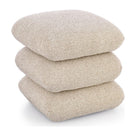 Pouf Antara Beige | Bouclé, Form aus drei Kissen