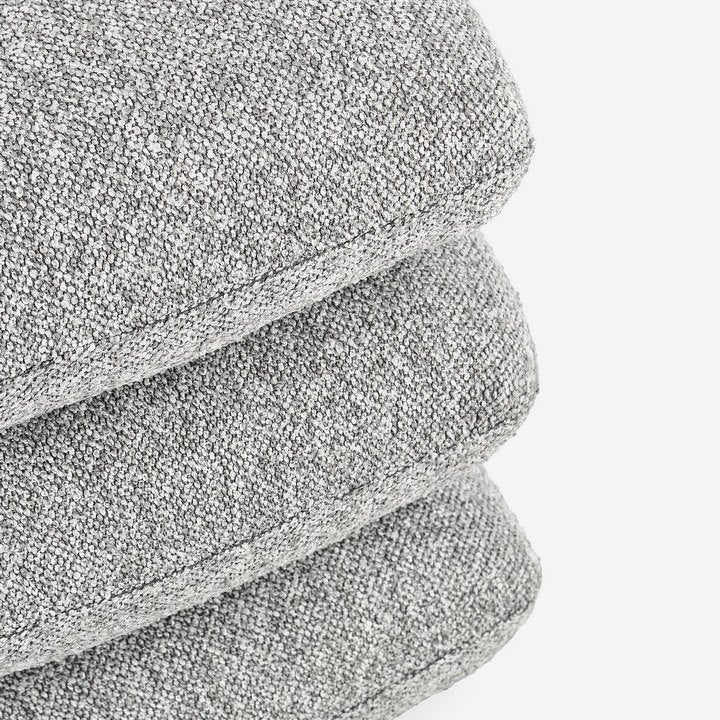Pouf Antara Grau von Bizzotto, Nahaufnahme von Material und Verarbeitung