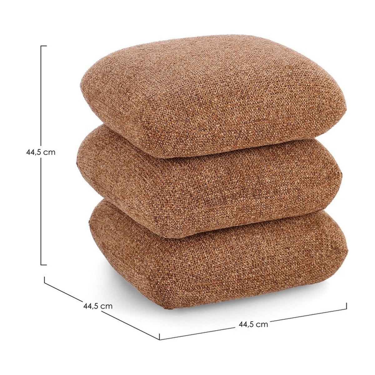 Maßzeichnung Pouf Antara Terrakotta von Bizzotto