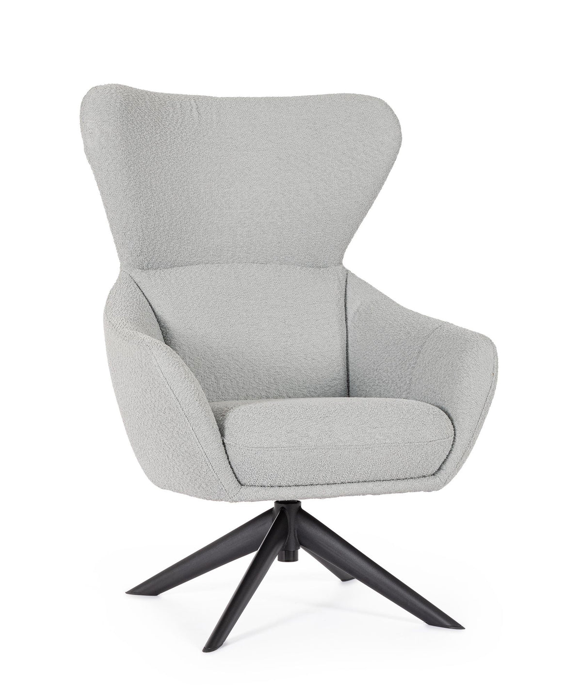 Drehsessel Hailey Grau von Bizzotto, freigestellt, B 75 × T 80 × H 110 cm