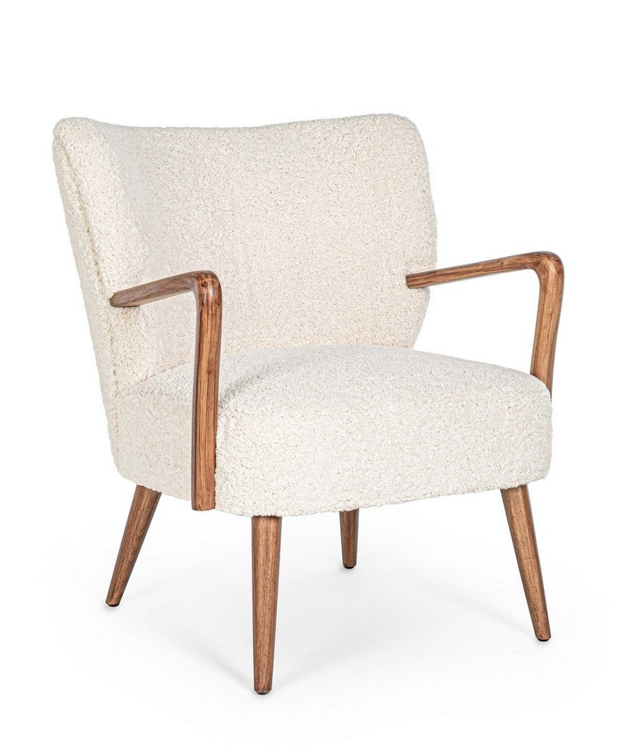 Sessel Moritz Weiß von Bizzotto, freigestellt, B 66,5 × T 73,5 × H 81 cm
