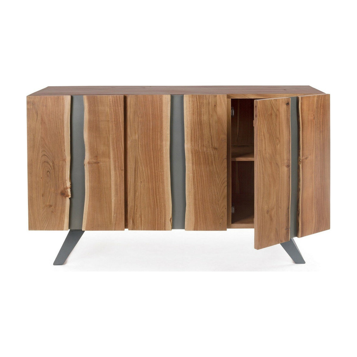 Sideboard Aron 3 Türen von Bizzotto, geöffnet