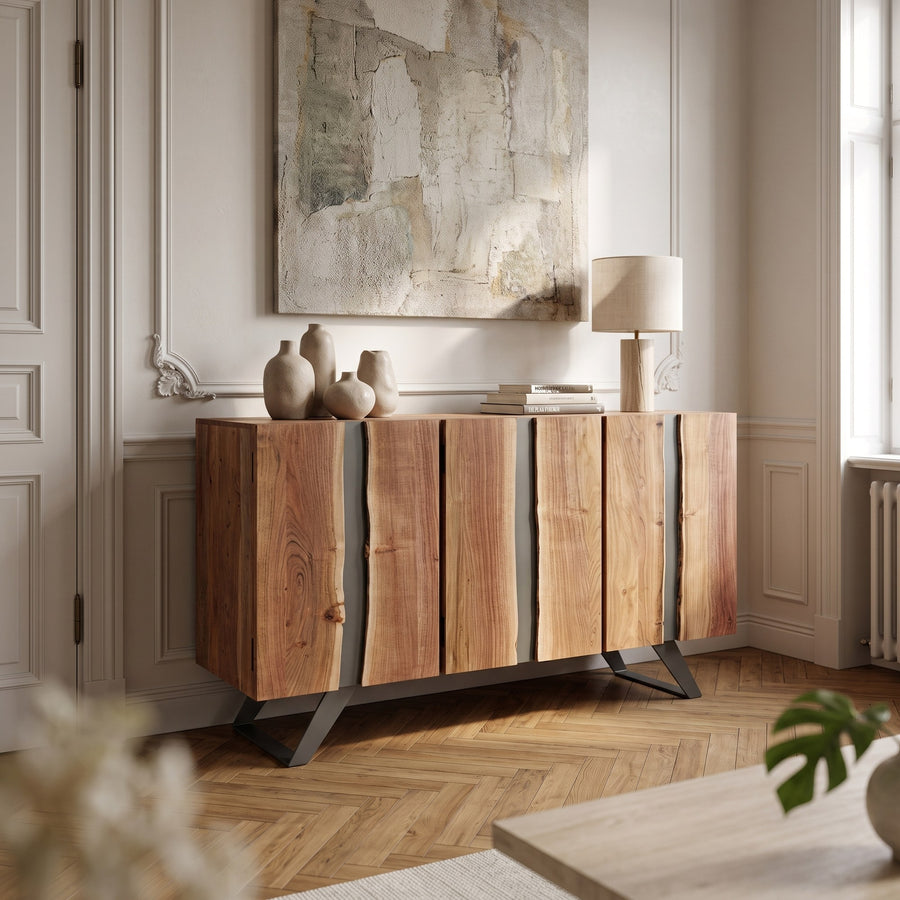 Sideboard Aron 3 Türen von Bizzotto im Wohnzimmer