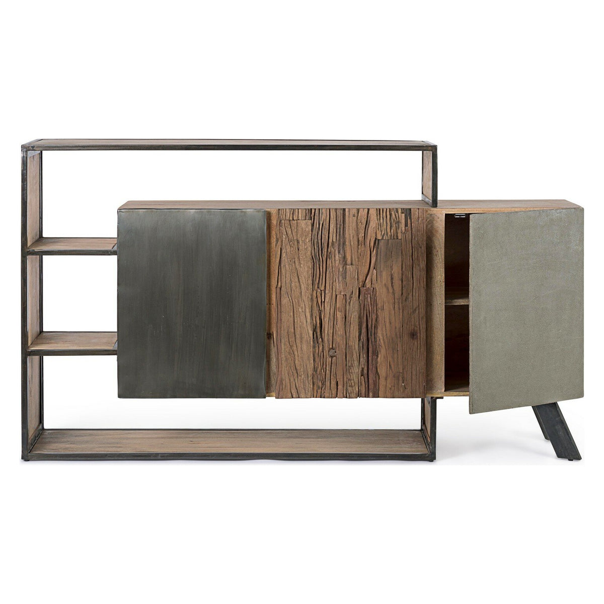 Sideboard Manchester 3 Türen von Bizzotto, geöffnet