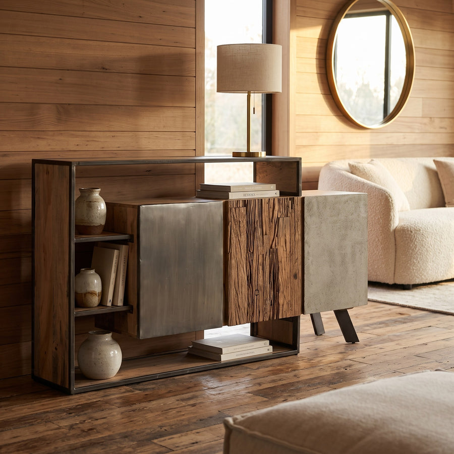 Sideboard Manchester 3 Türen von Bizzotto im Wohnzimmer