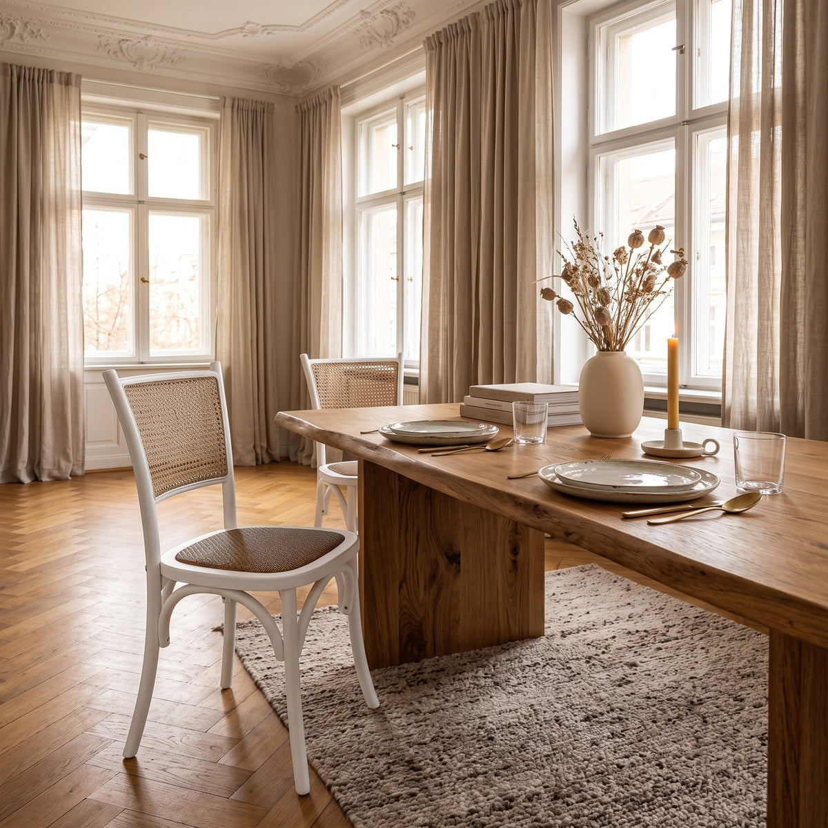 Stuhl Carrel Weiß von Bizzotto im Wohnraum