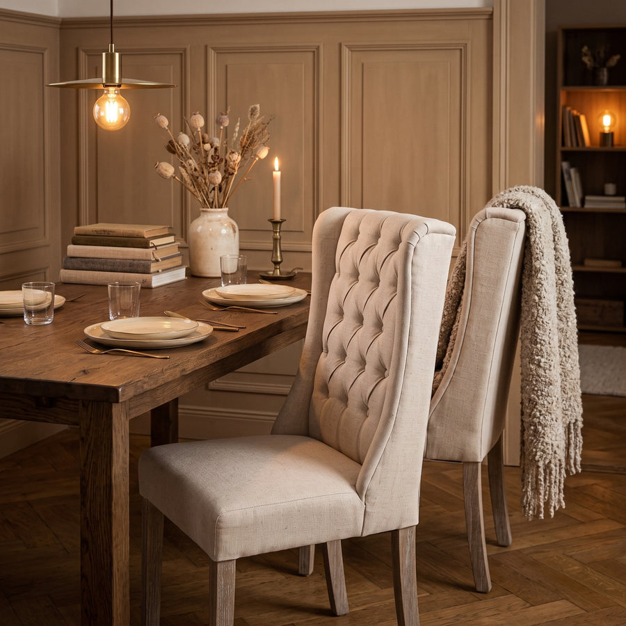 Polsterstuhl Columbia Beige von Bizzotto im Wohnraum