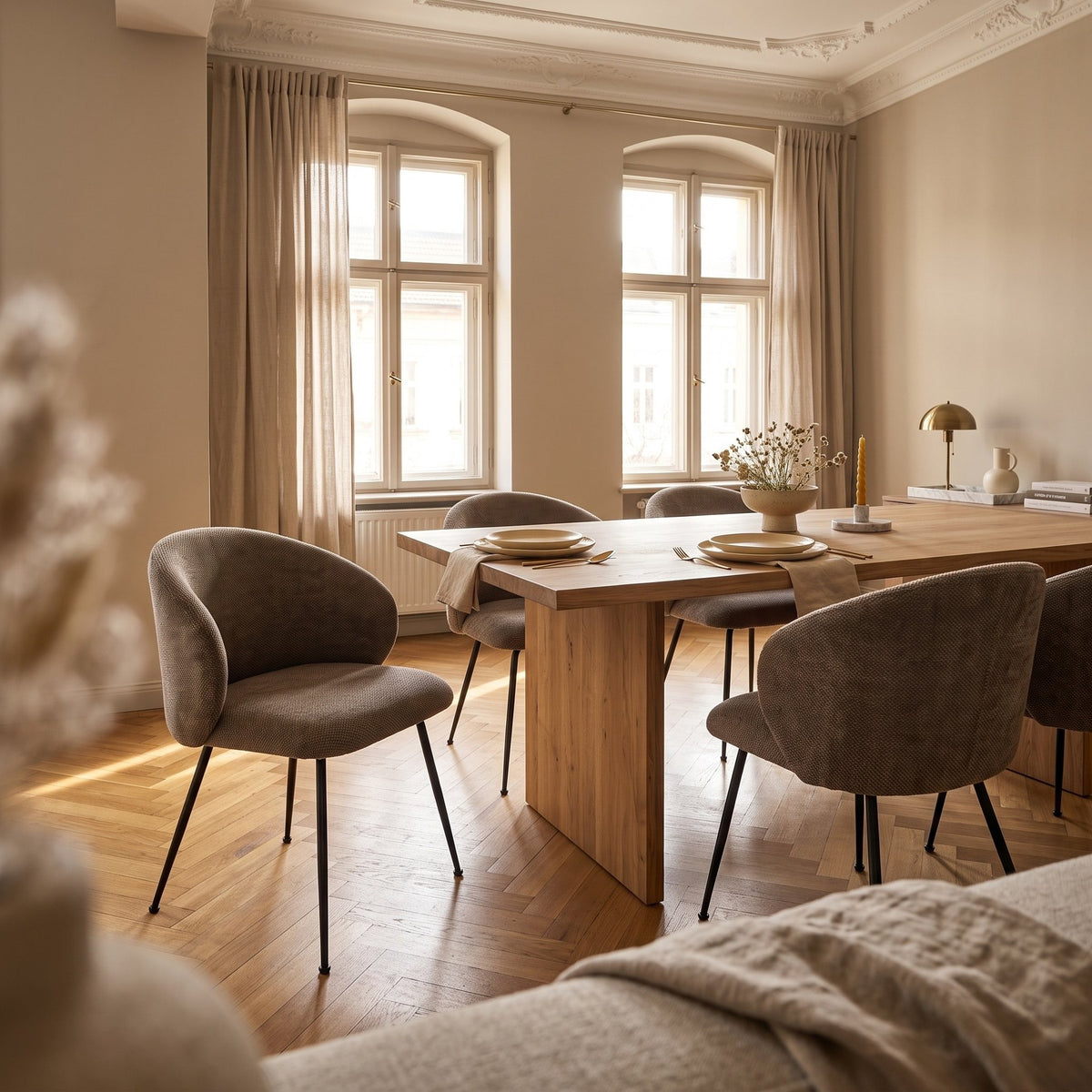 Stuhl Gesien Taubengrau von Bizzotto im Wohnraum