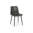 Stuhl Kyra Anthrazit Vintage | Dunkelgrau, Kunstleder, Industrial