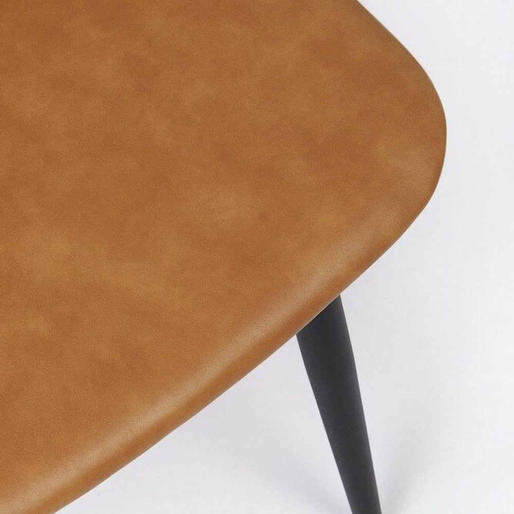 Stuhl Kyra Leder Vintage von Bizzotto, Nahaufnahme von Material und Verarbeitung