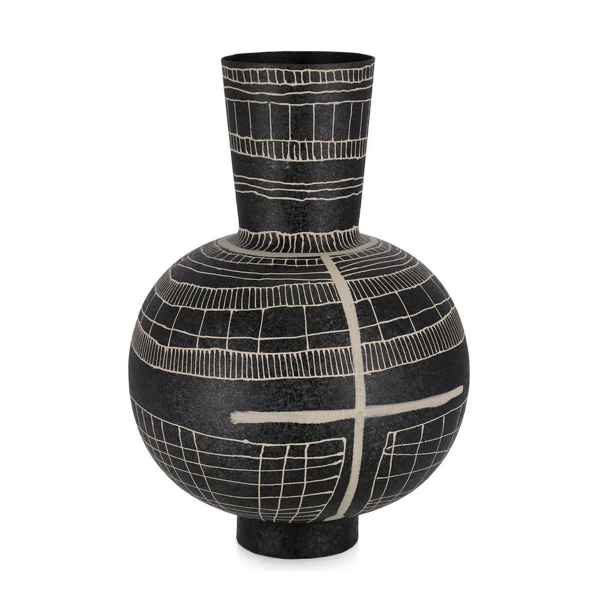 Trichtervase Siva Schwarz 43 cm, Freisteller