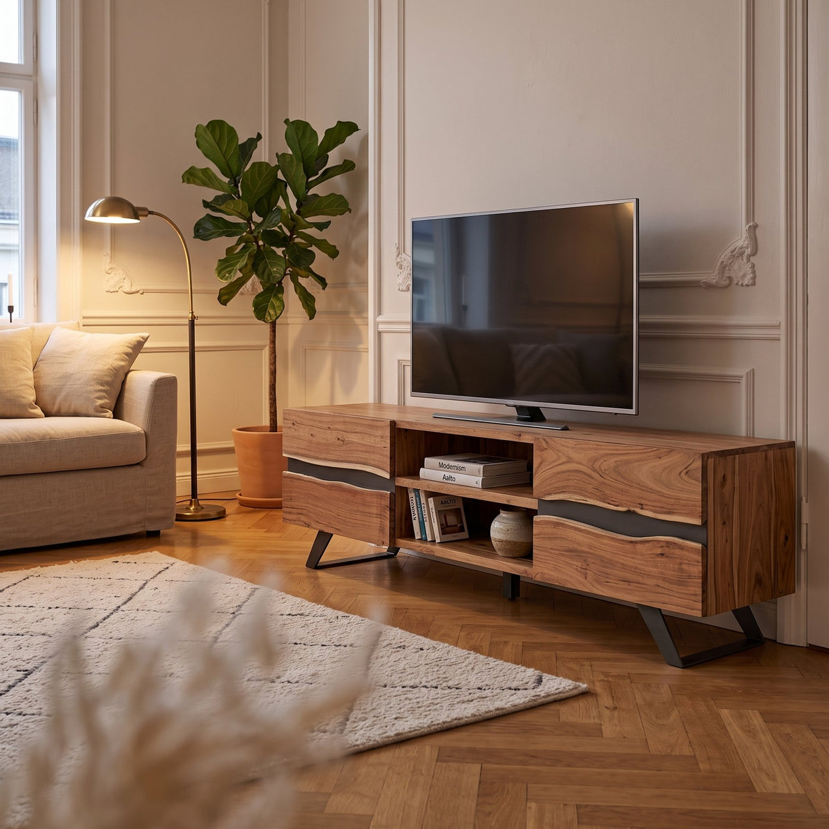 TV-Möbel Aron 190 cm von Bizzotto im Wohnzimmer