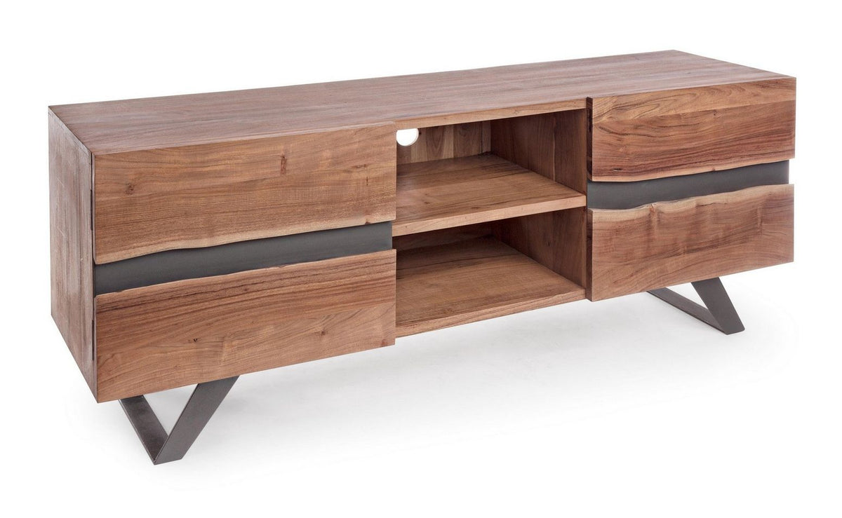 TV-Möbel Aron 160 cm von Bizzotto, freigestellt, B 160 × T 44 × H 65 cm