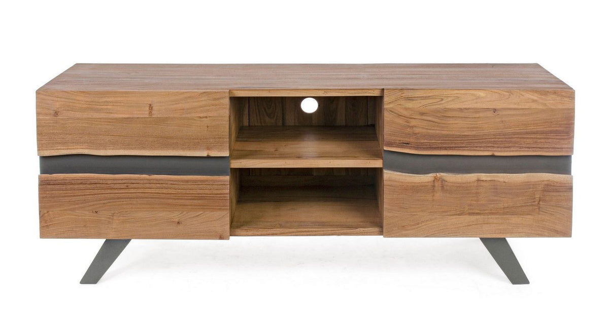 TV-Möbel Aron 160 cm von Bizzotto, freigestellt aus einem weiteren Blickwinkel