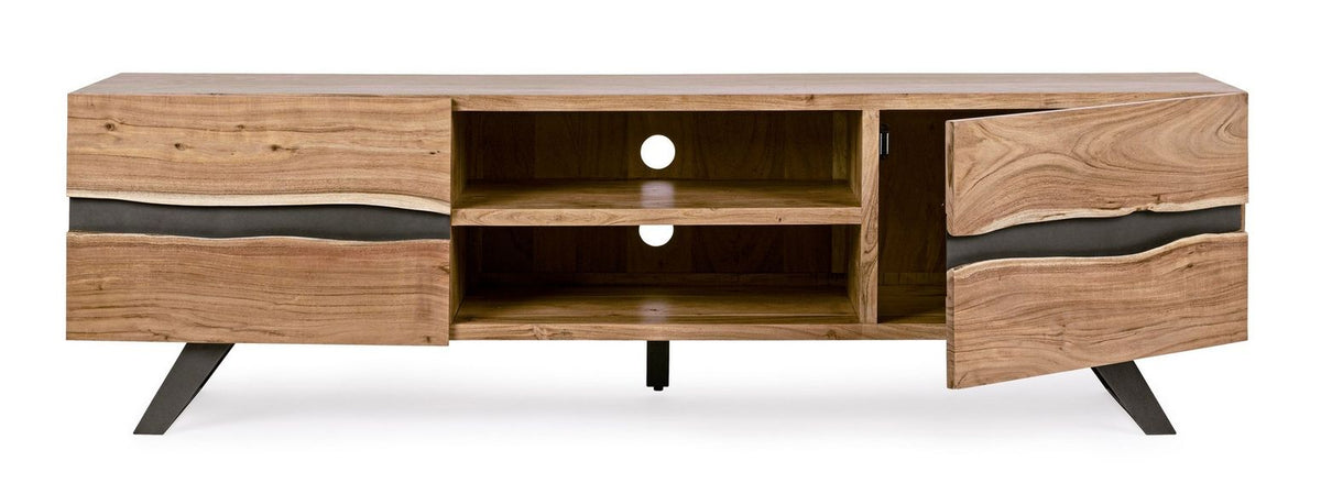 TV-Möbel Aron 190 cm von Bizzotto, freigestellt aus einem weiteren Blickwinkel