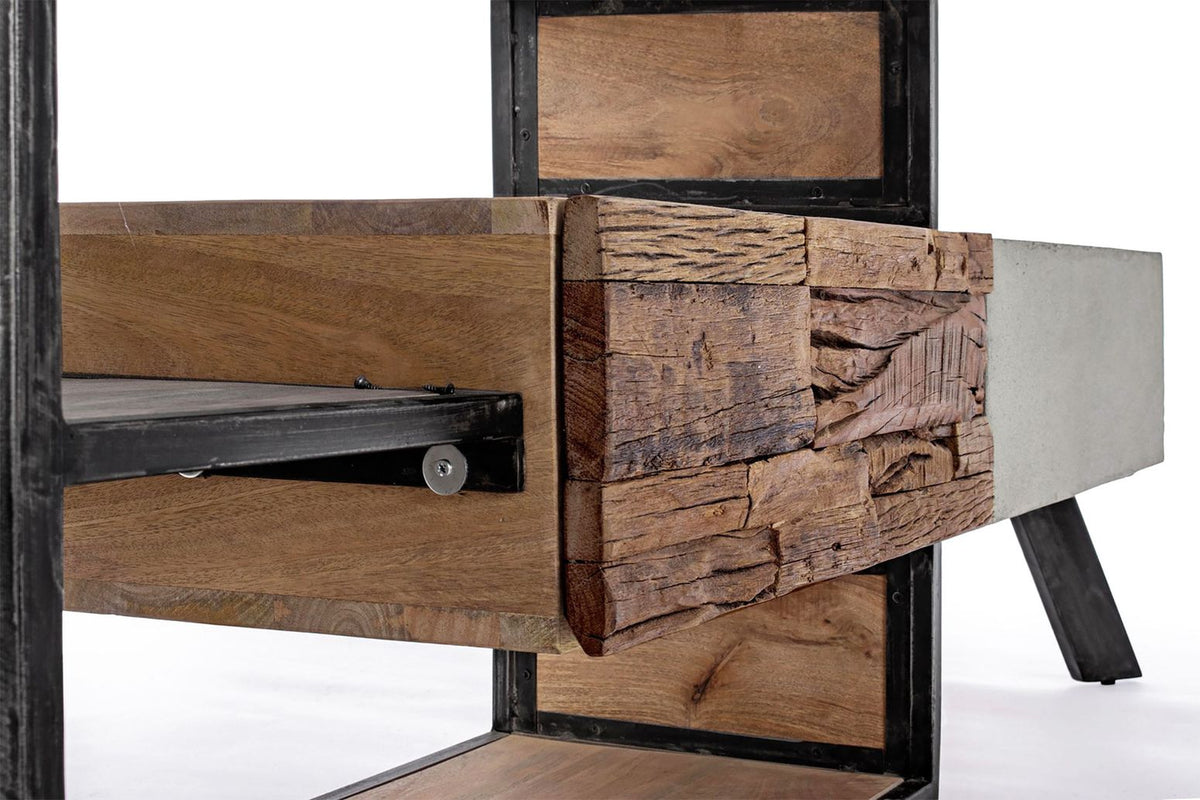 TV-Schrank Manchester 145 cm von Bizzotto, Nahaufnahme von Material und Verarbeitung