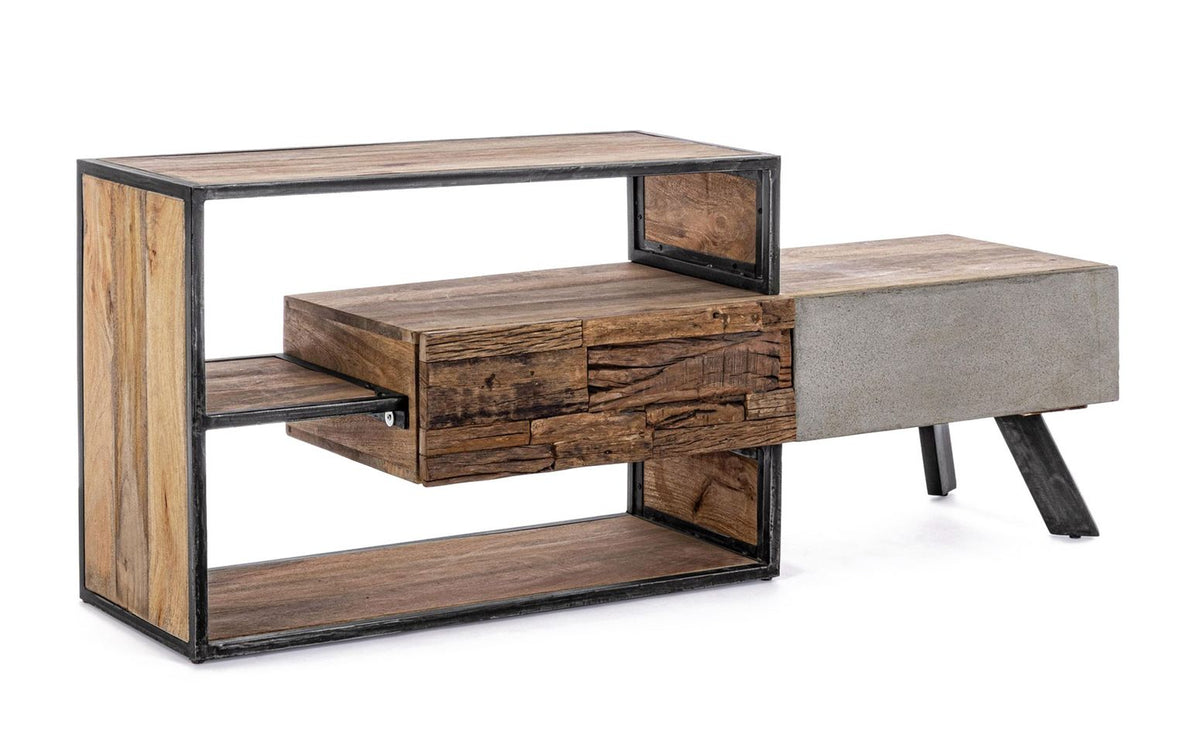 TV-Schrank Manchester 145 cm von Bizzotto, freigestellt, B 145 × T 40 × H 60 cm