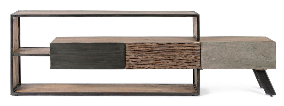 TV-Schrank Manchester 195 cm von Bizzotto, freigestellt aus einem weiteren Blickwinkel