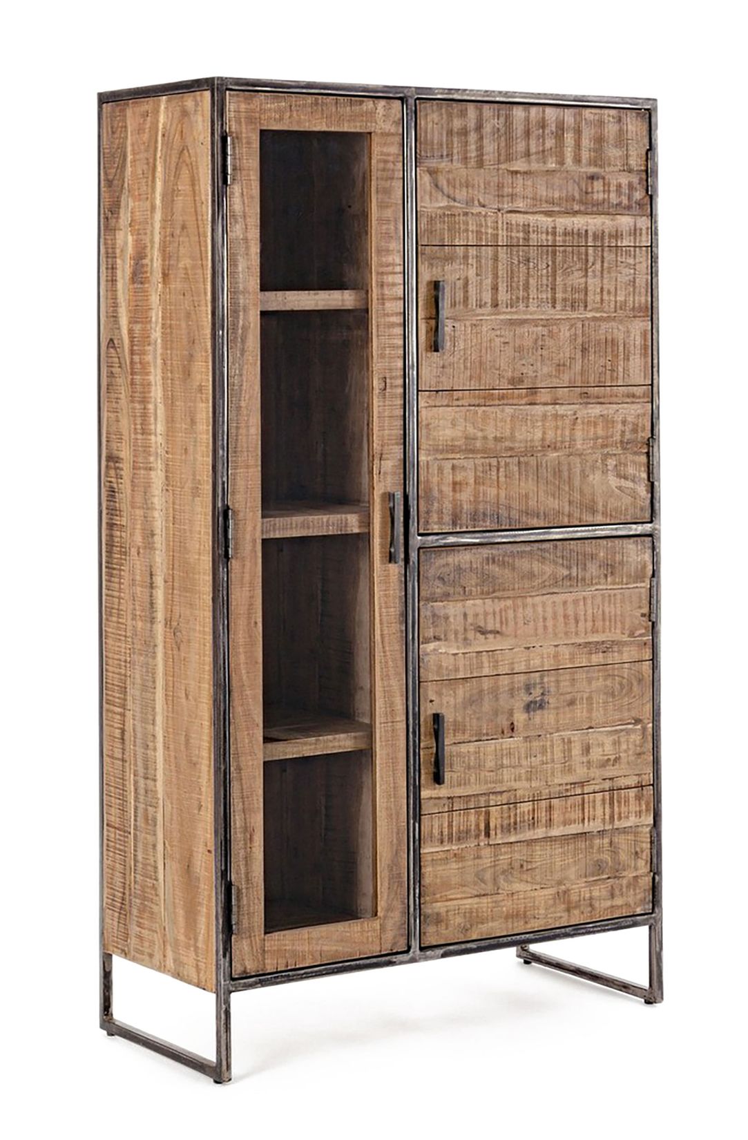 Vitrinenschrank Elmer von Bizzotto, freigestellt, B 90 × T 40 × H 160 cm