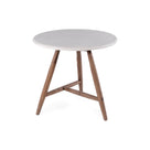 Bistrotisch Faye rund Beton Teak Emas Brown
