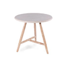 Bistrotisch Faye rund Beton Teak Natural Grey