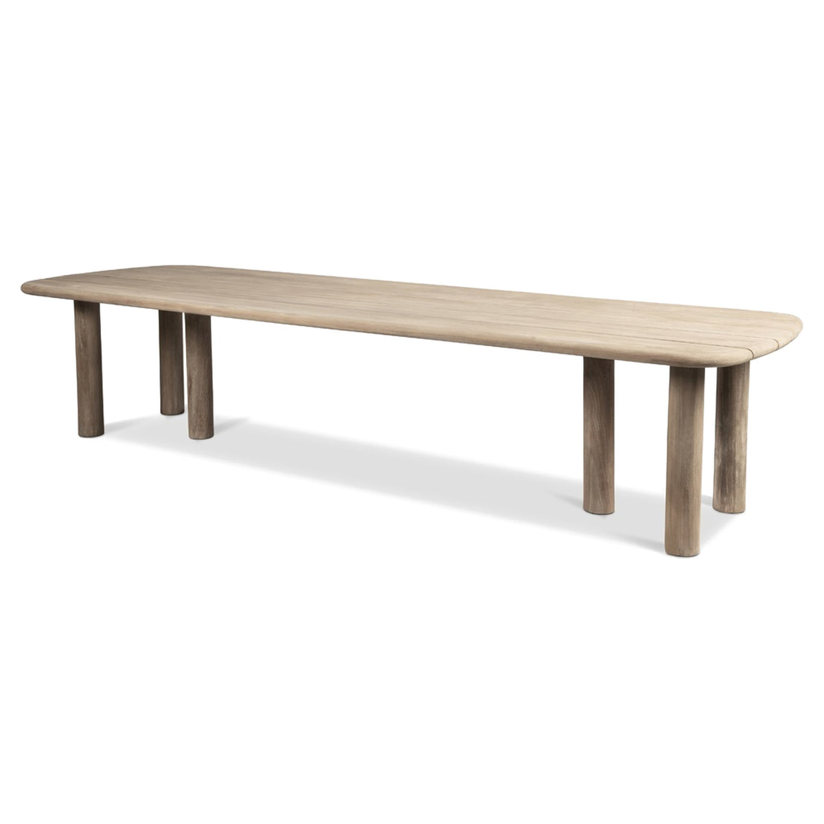 Esstisch Carlo Teak Natural Grey 350 cm von Gommaire, Teak Natural Grey, 350 × 114 × H 76 cm, Freisteller