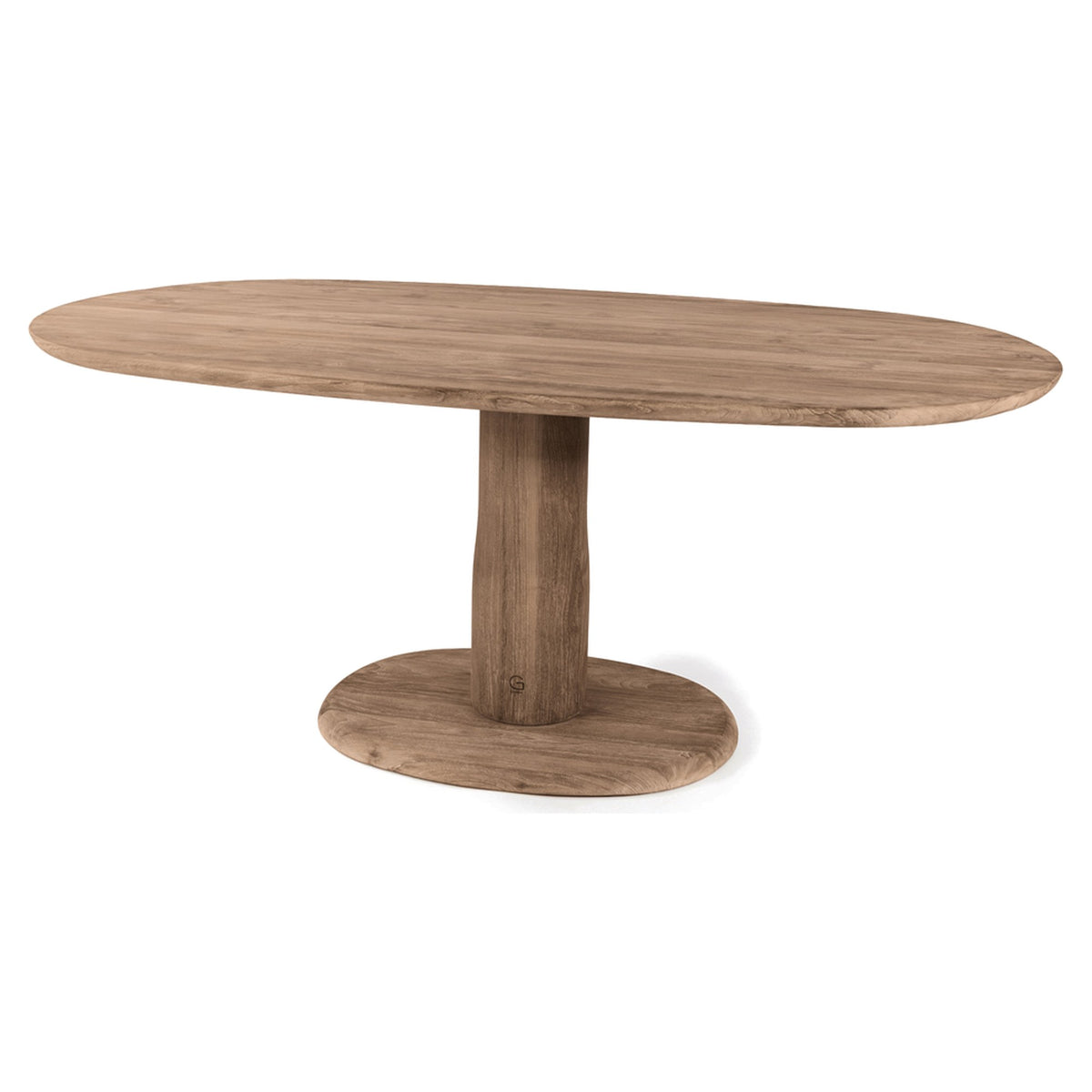 Esstisch Dita Rectoval Teak Emas Brown von Gommaire, Teak Emas Brown, 180 × 112,5 × H 76 cm, Freisteller