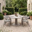 Esstisch Dita Rectoval Teak Natural Grey