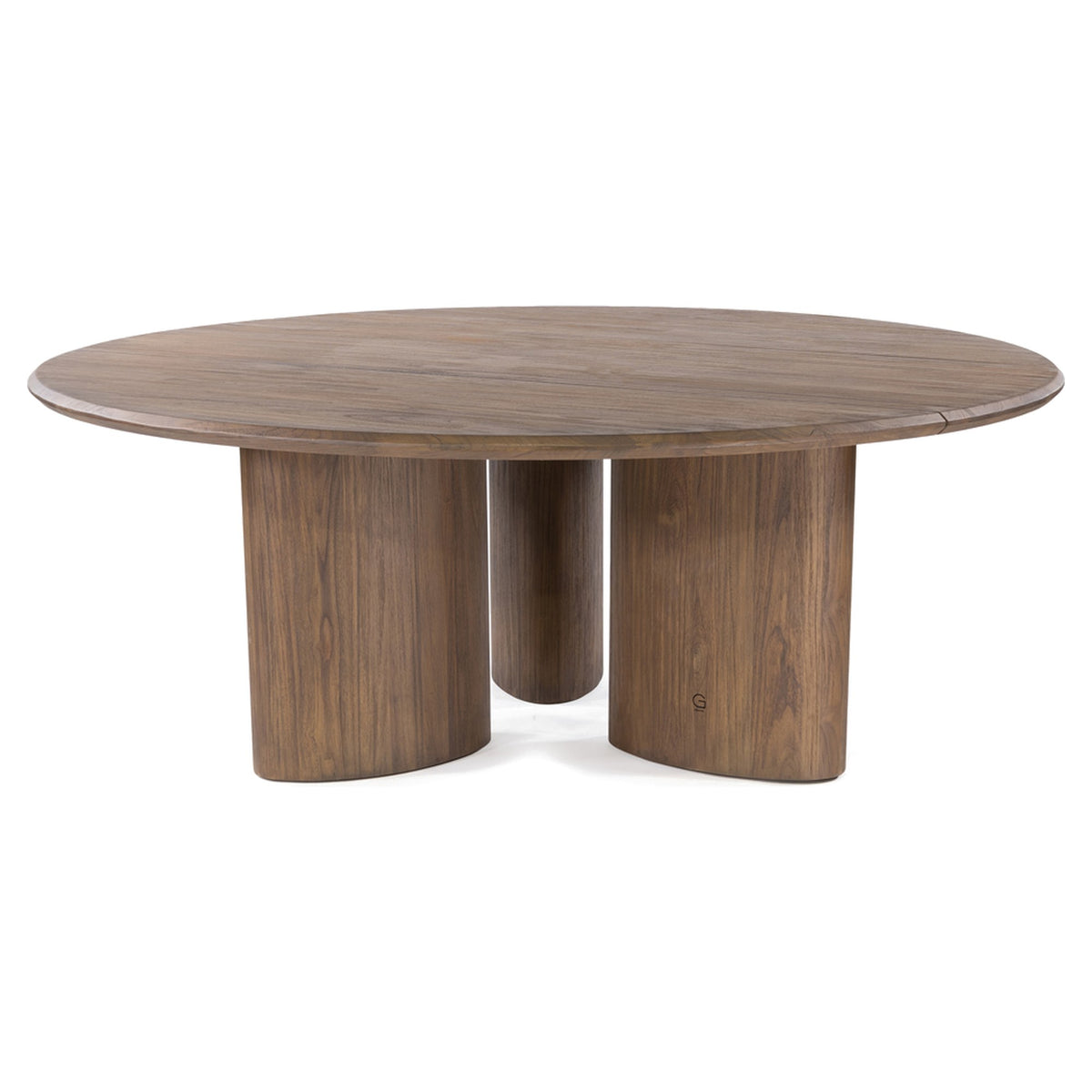 Esstisch Imen rund Teak Emas Brown von Gommaire, Teak Emas Brown, Ø 200 × H 76 cm, Freisteller