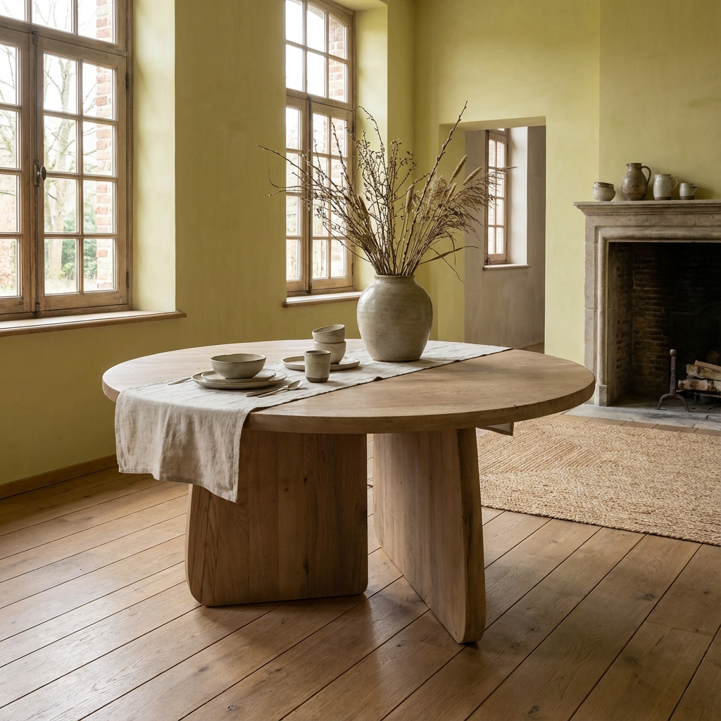 Runder Esstisch Vincent aus französischer Eiche von Gommaire bei STUFF Shop kaufen