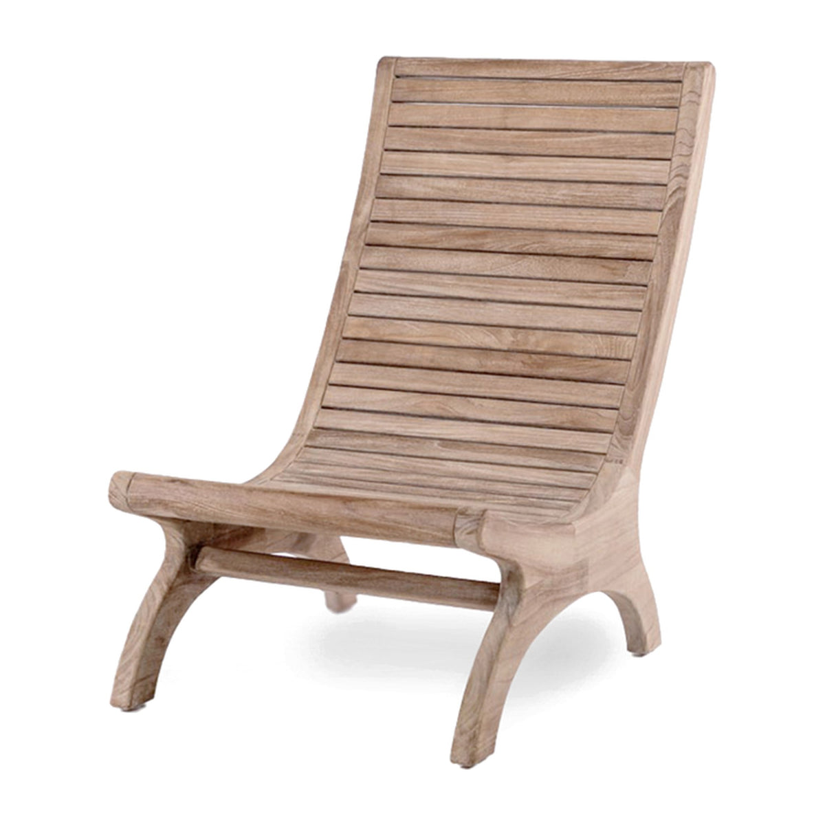 Passendes Möbel Loungesessel Sachin Teak Natural Grey von Gommaire, B 60 × T 94 × H 97,5 cm, Hülle nicht abgebildet