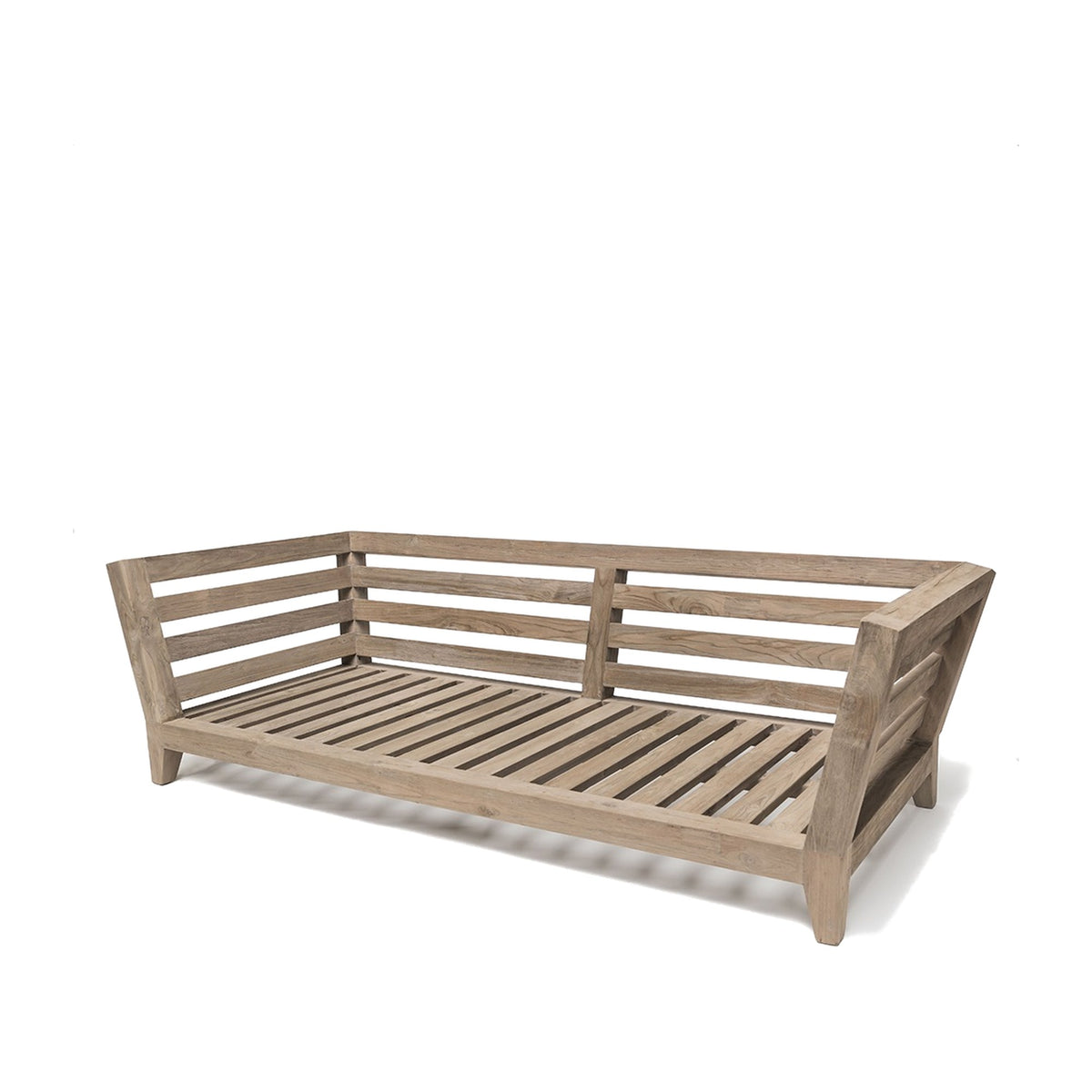 Passendes Möbel Sofa Mia Teak Natural Grey 3-Sitzer von Gommaire, B 240 × T 100 × H 70 cm, Hülle nicht abgebildet