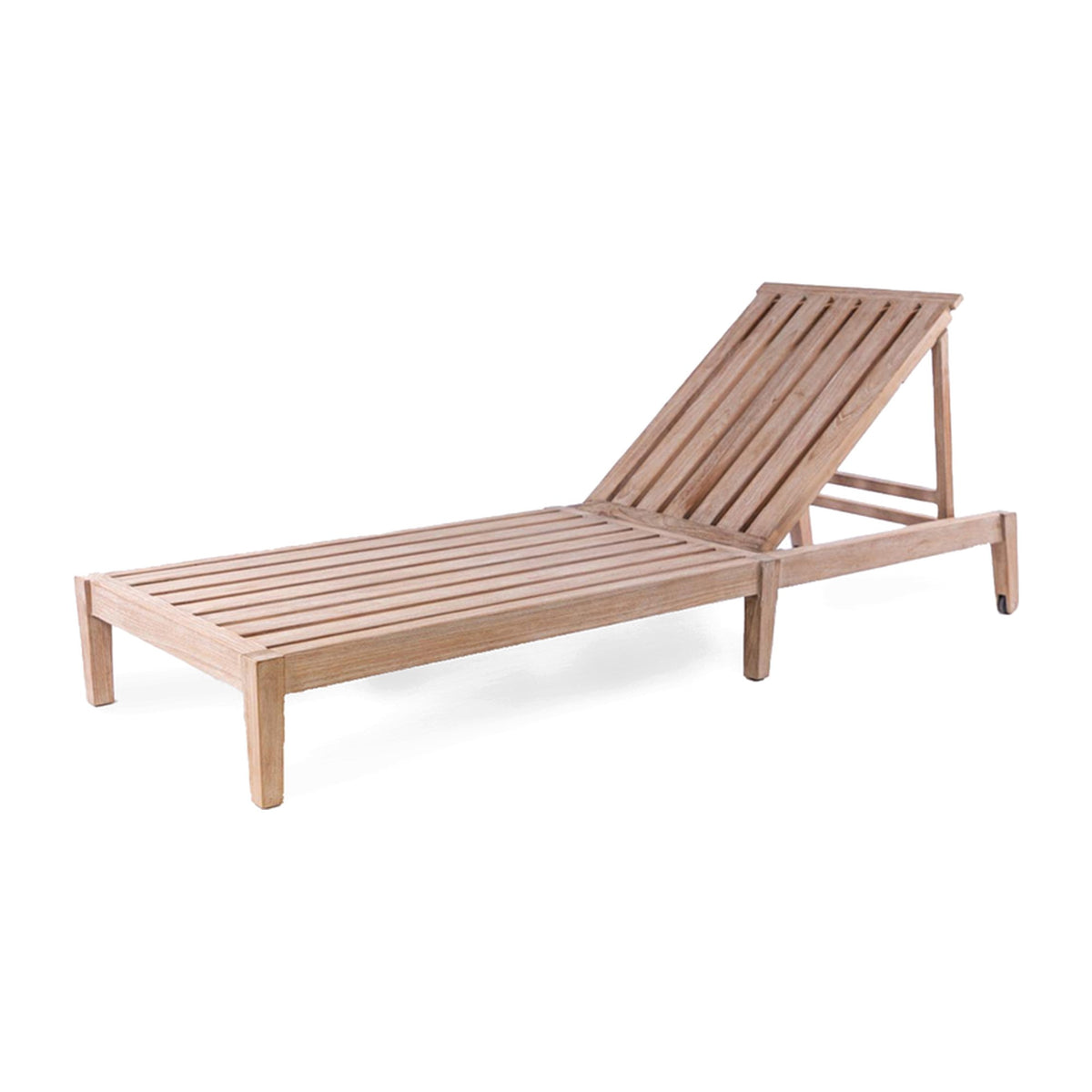 Passendes Möbel Sonnenliege Copenhague Teak Natural Grey von Gommaire, L 206 × B 70 × H 26 cm, Hülle nicht abgebildet