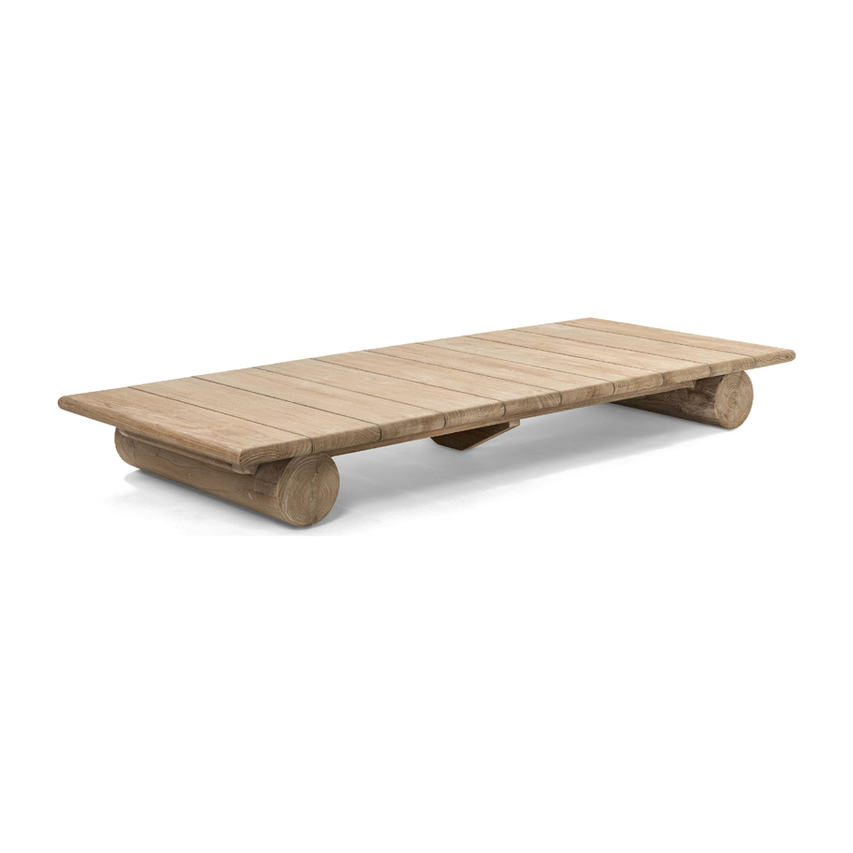 Passendes Möbel Sonnenliege Edge Teak Emas Brown von Gommaire, L 200 × B 85 × H 22 cm, Hülle nicht abgebildet