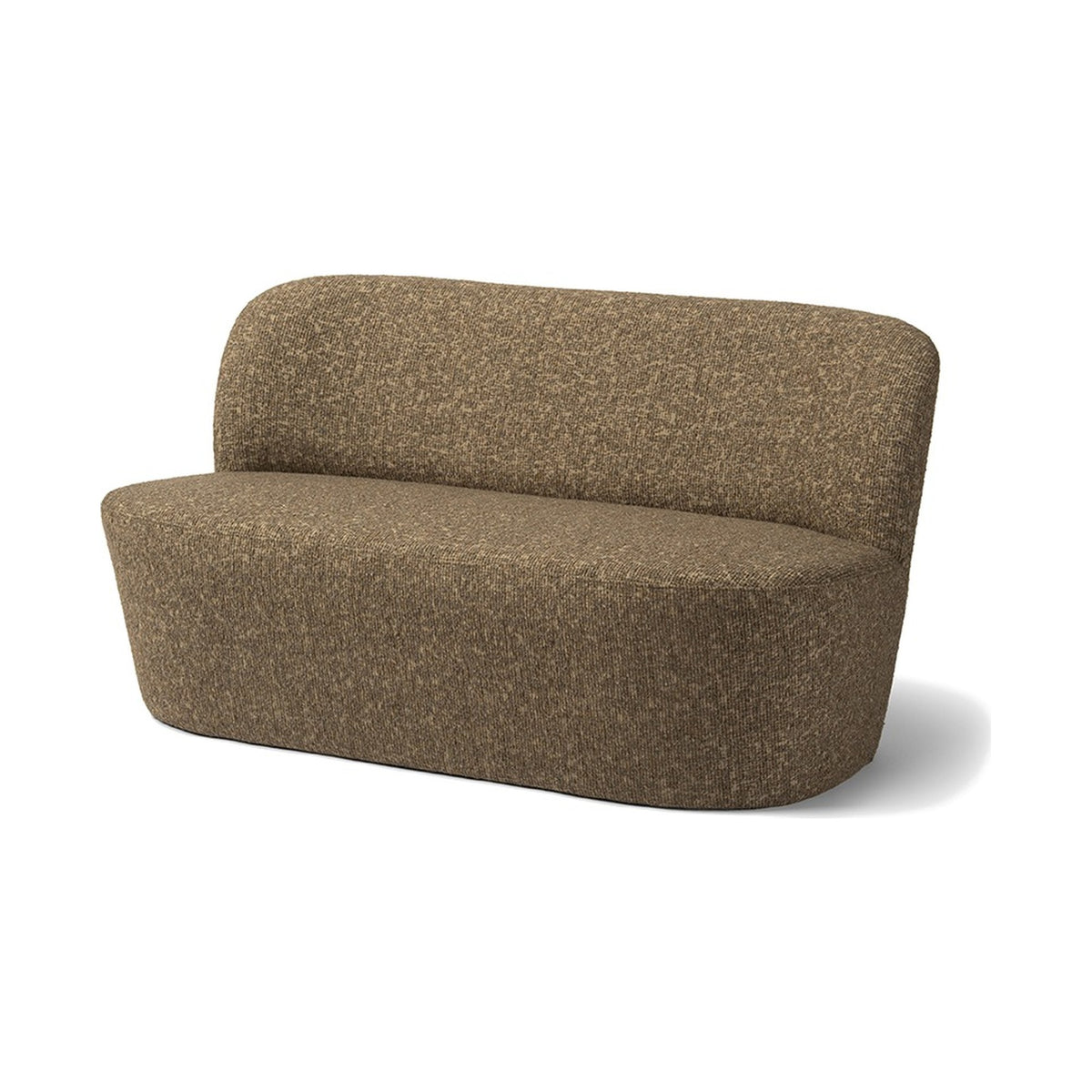 Sofa Julian Braun von Gommaire, Polsterstoff, braun meliert, Gommaire-Stoff GOM004, L 133 × T 75 × H 67,5 cm, Freisteller