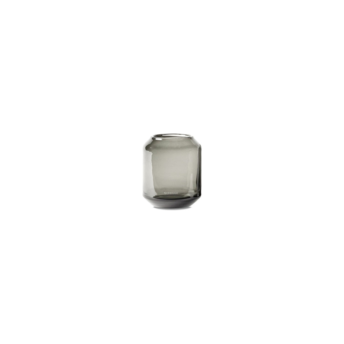 Teelichthalter Daniel Rauchglas von Gommaire, Rauchglas, Ø 8,5 × H 10 cm, Freisteller