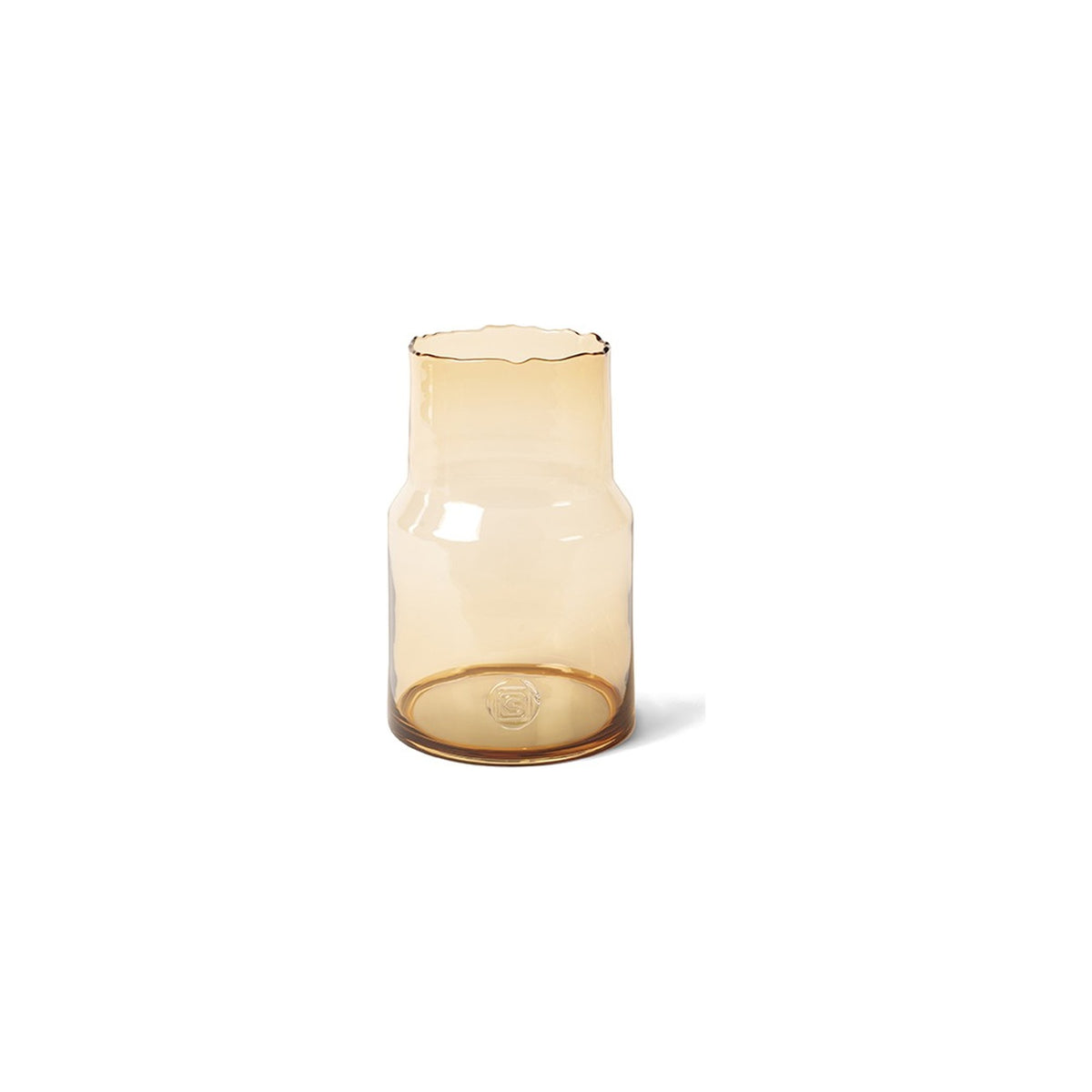Vase Nelson Bernsteinglas Small von Gommaire, Glas, bernsteinfarben getönt, Ø 22 × H 33 cm, Freisteller