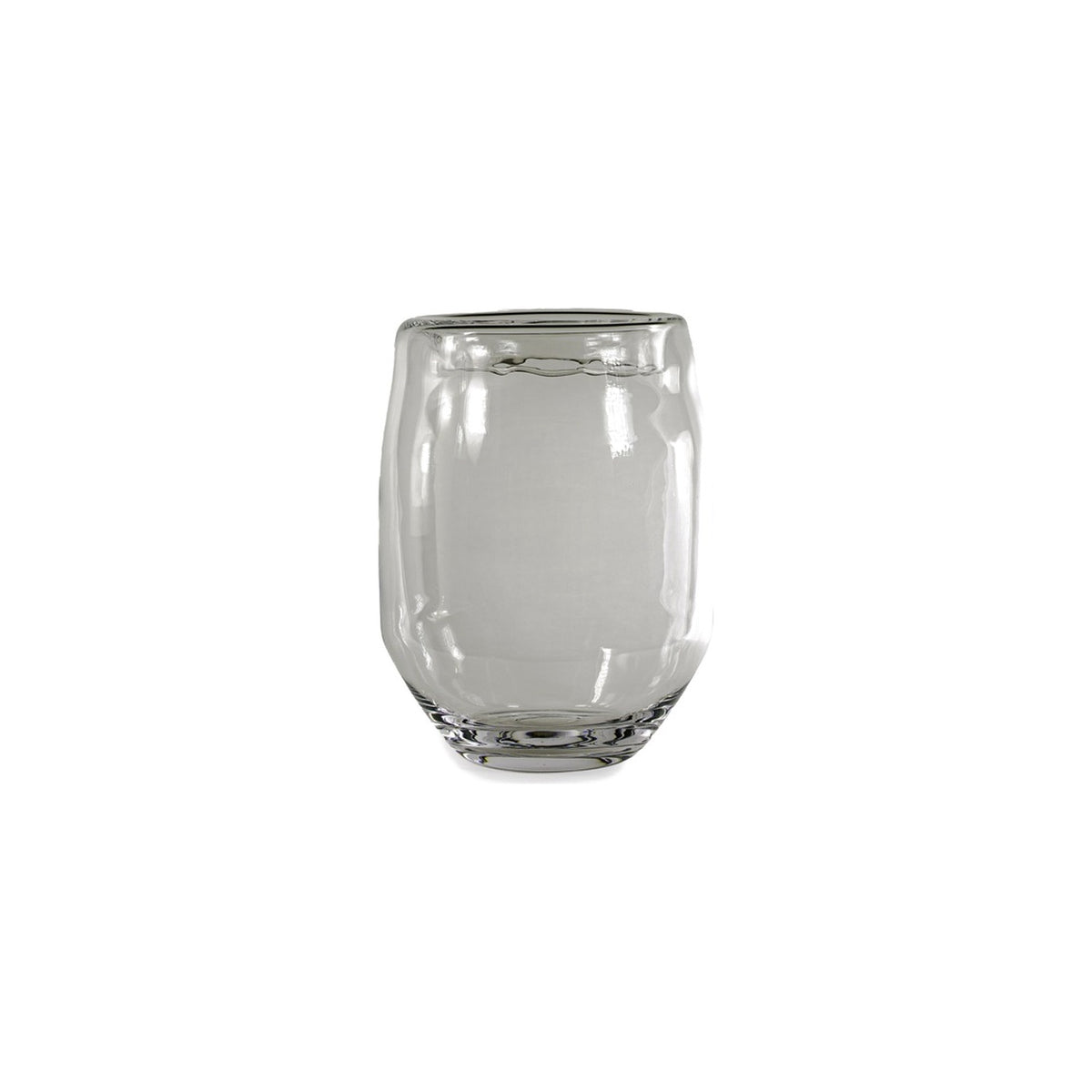Vase Saffron Rauchglas Medium von Gommaire, Rauchglas, Ø 29,5 × H 38 cm, Freisteller