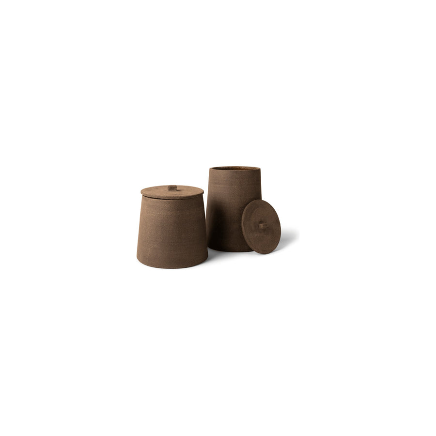 Bonbonniere Tilda Terracotta Goldbraun Small von Gommaire, Terracotta Goldbraun, Ø 24 × H 21 cm