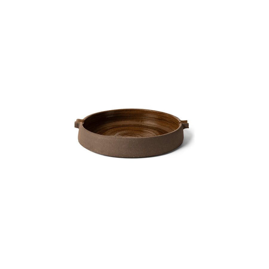 Schale Melda Terracotta Goldbraun Large von Gommaire, Terracotta Goldbraun, Ø 40 × H 6 cm