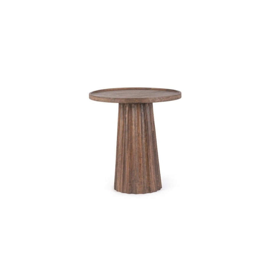 Couchtisch Orissa Naturfarbe von Bizzotto – massives Mangoholz, Ø 46 × H 49 cm im STUFF Shop