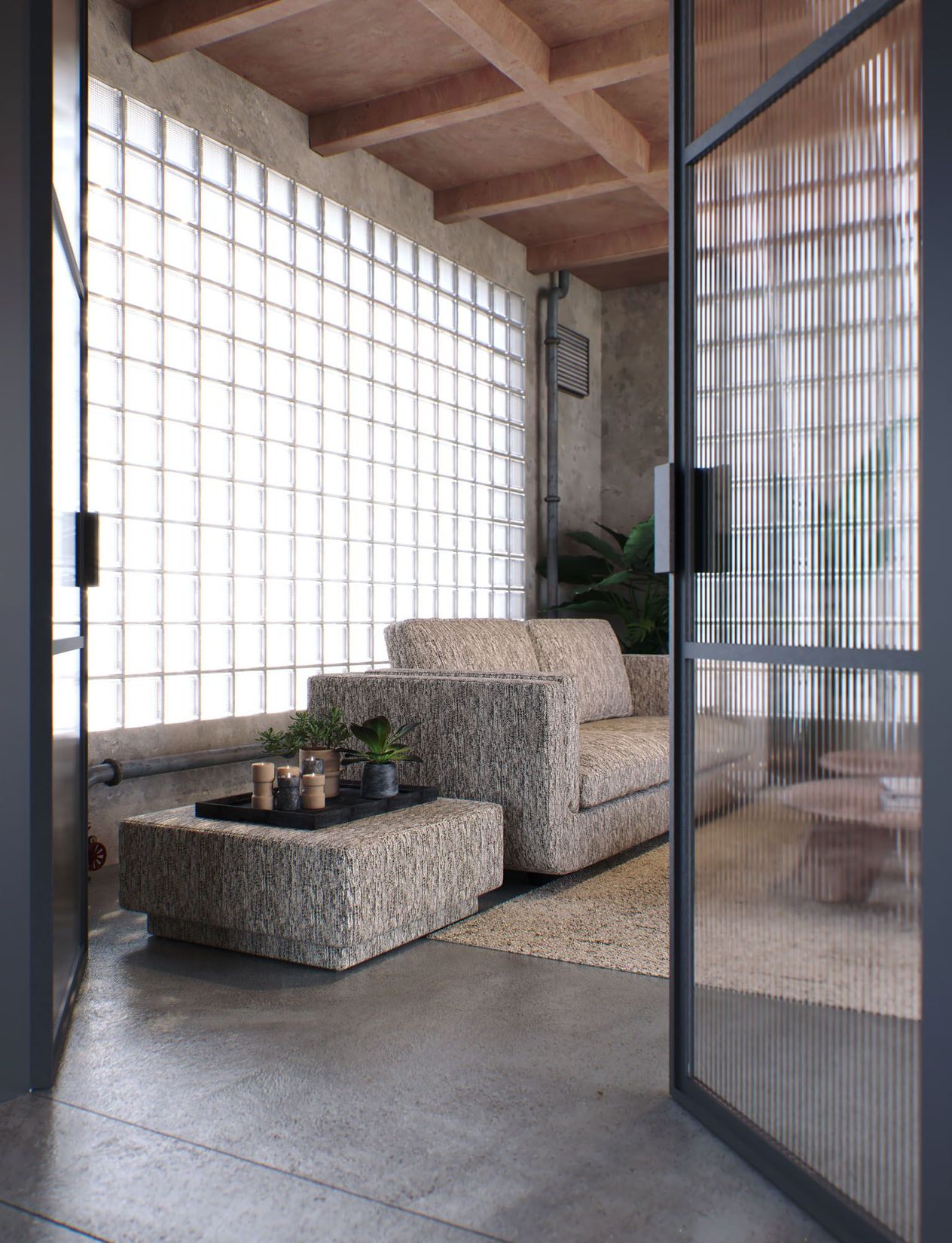 Ottoman Neil von Gommaire | quadratischer Indoor-Hocker mit exklusivem Stoffbezug, handgefertigt in Europa bei STUFF Shop kaufen